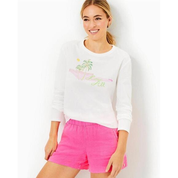 NWOT Lilly Pulitzer Long Sleeve Rally Tee - MSRP‎ $74 - Size XS - Picture 1 of 3